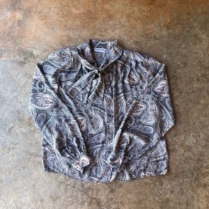 alfred dunner vintage paisley blouse